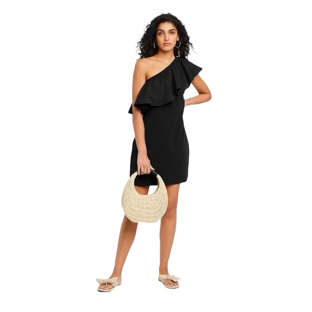 A New Day Black One-Shoulder Sheath Dress